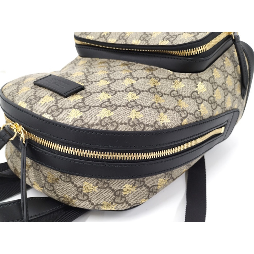 GUCCI - GUCCI リュックサック ビー GGスプリーム PVC ベージュ GUCCI - GUCCI リュックサック ビー GGスプリーム PVC ベージュ