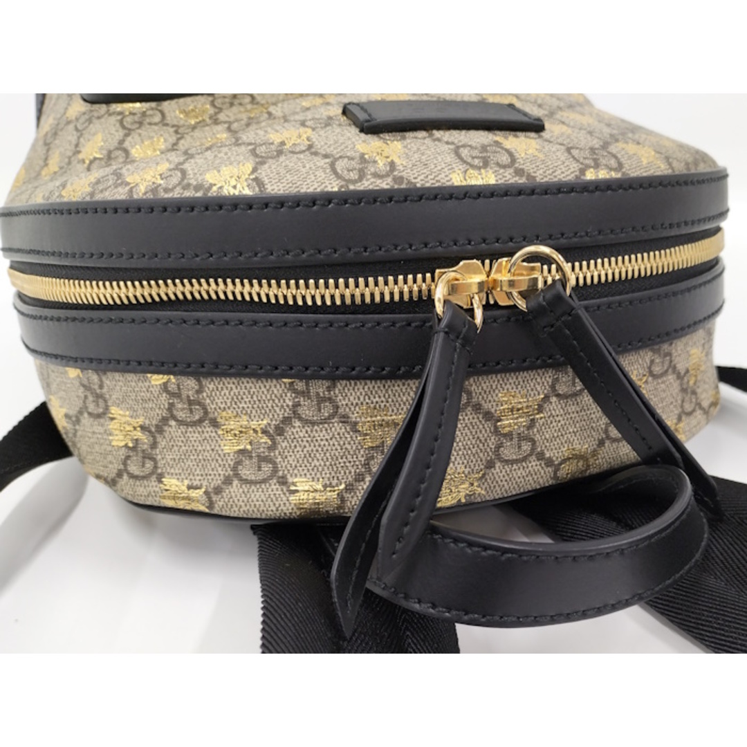 GUCCI - GUCCI リュックサック ビー GGスプリーム PVC ベージュ GUCCI - GUCCI リュックサック ビー GGスプリーム PVC ベージュ