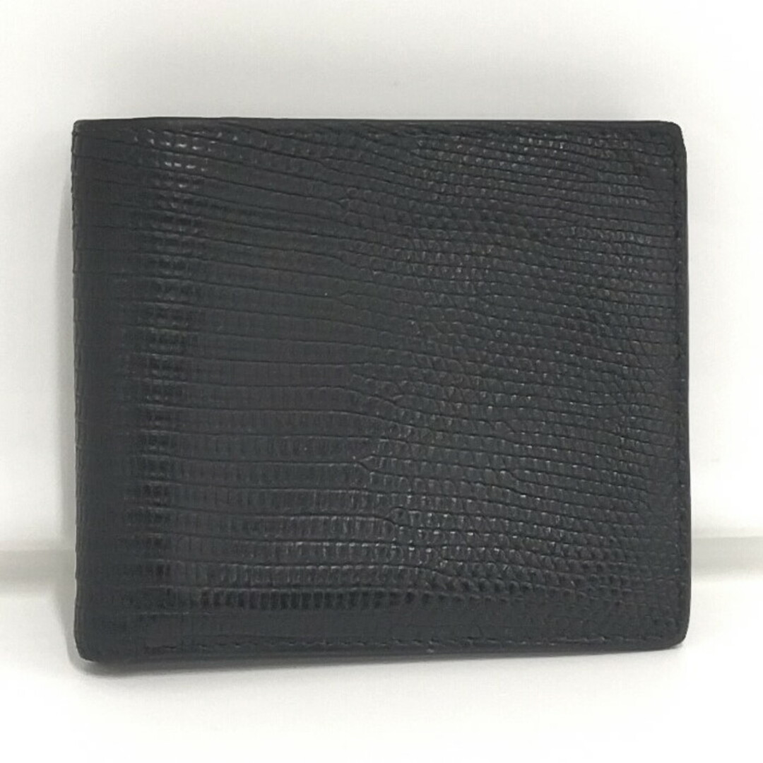 GUCCI 二つ折り財布 リザード レザー ブラック 365476 GUCCI 二つ折り財布 リザード レザー ブラック 365476
