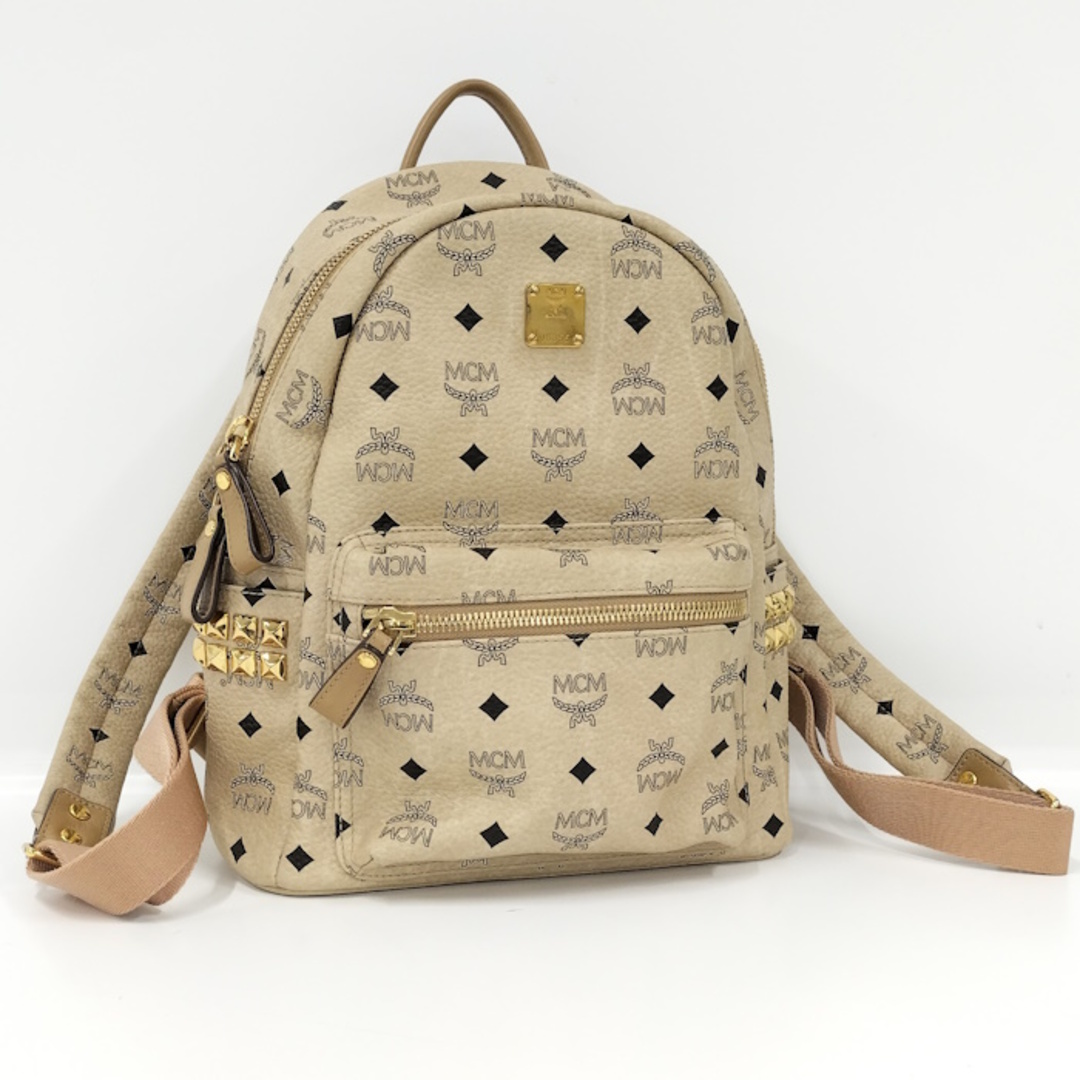 MCM - MCM リュックサック レザー ベージュ MMK3AVE37 IG001の MCM - MCM リュックサック レザー ベージュ MMK3AVE37 IG001の