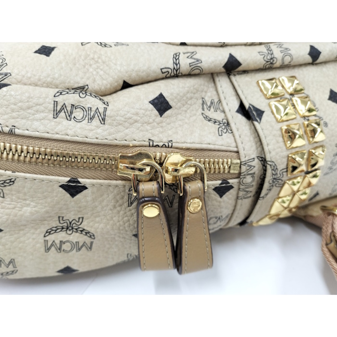 MCM - MCM リュックサック レザー ベージュ MMK3AVE37 IG001の MCM - MCM リュックサック レザー ベージュ MMK3AVE37 IG001の