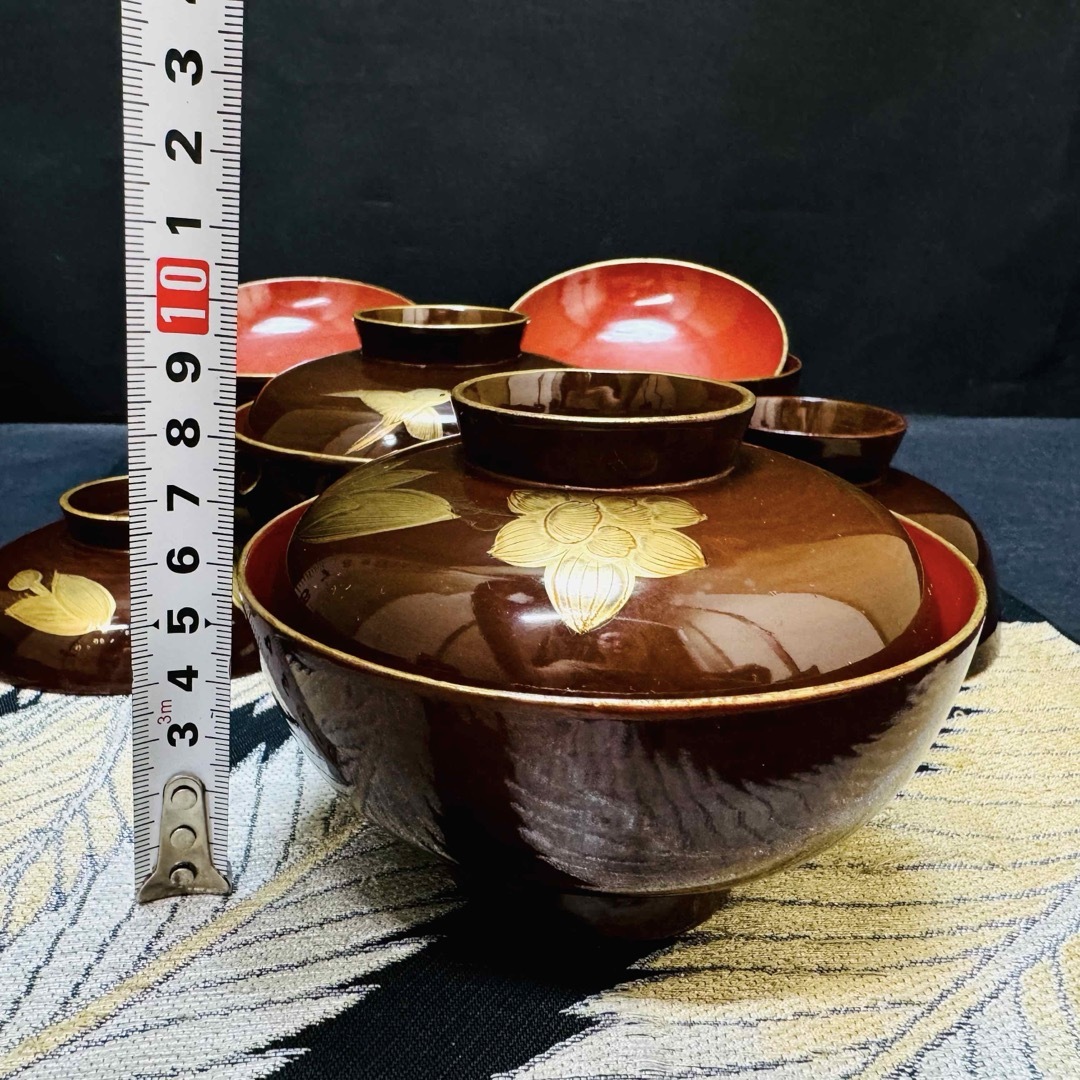 輪島塗蒔絵煮物椀10客 元箱付(5客セット2箱) ちゃえ 輪島塗蒔絵煮物椀10客 元箱付(5客セット2箱) ちゃえ