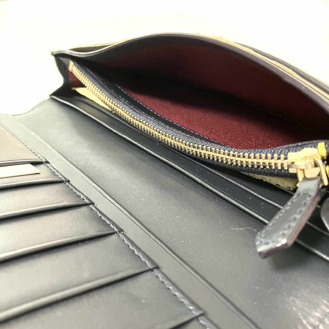 ポールスミス Paul Smith ストライプポイント かぶせ長財布 ネイビー ポールスミス Paul Smith ストライプポイント かぶせ長財布 ネイビー