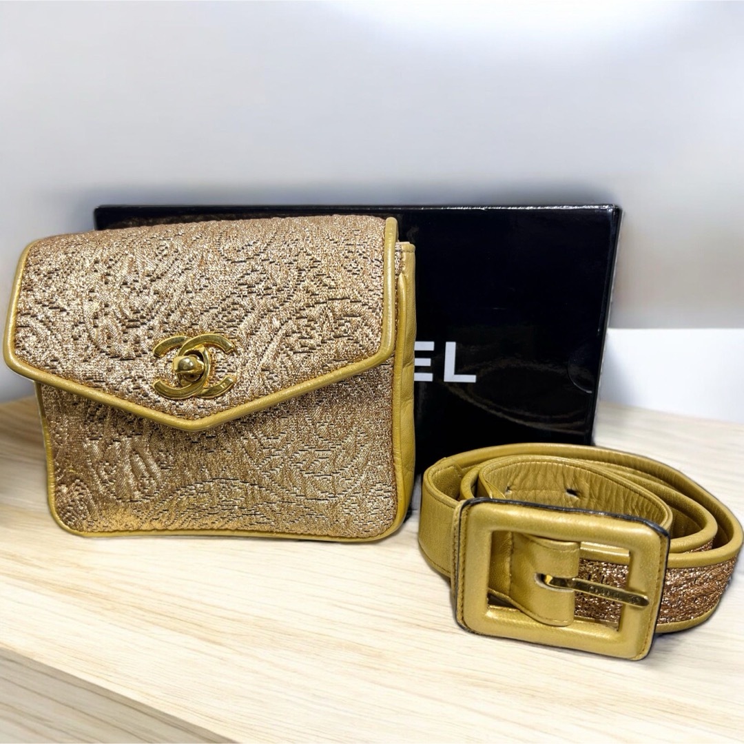 CHANEL - 激レア 付属品完備 ヴィンテージ シャネル 西陣織り CHANEL - 激レア 付属品完備 ヴィンテージ シャネル 西陣織り
