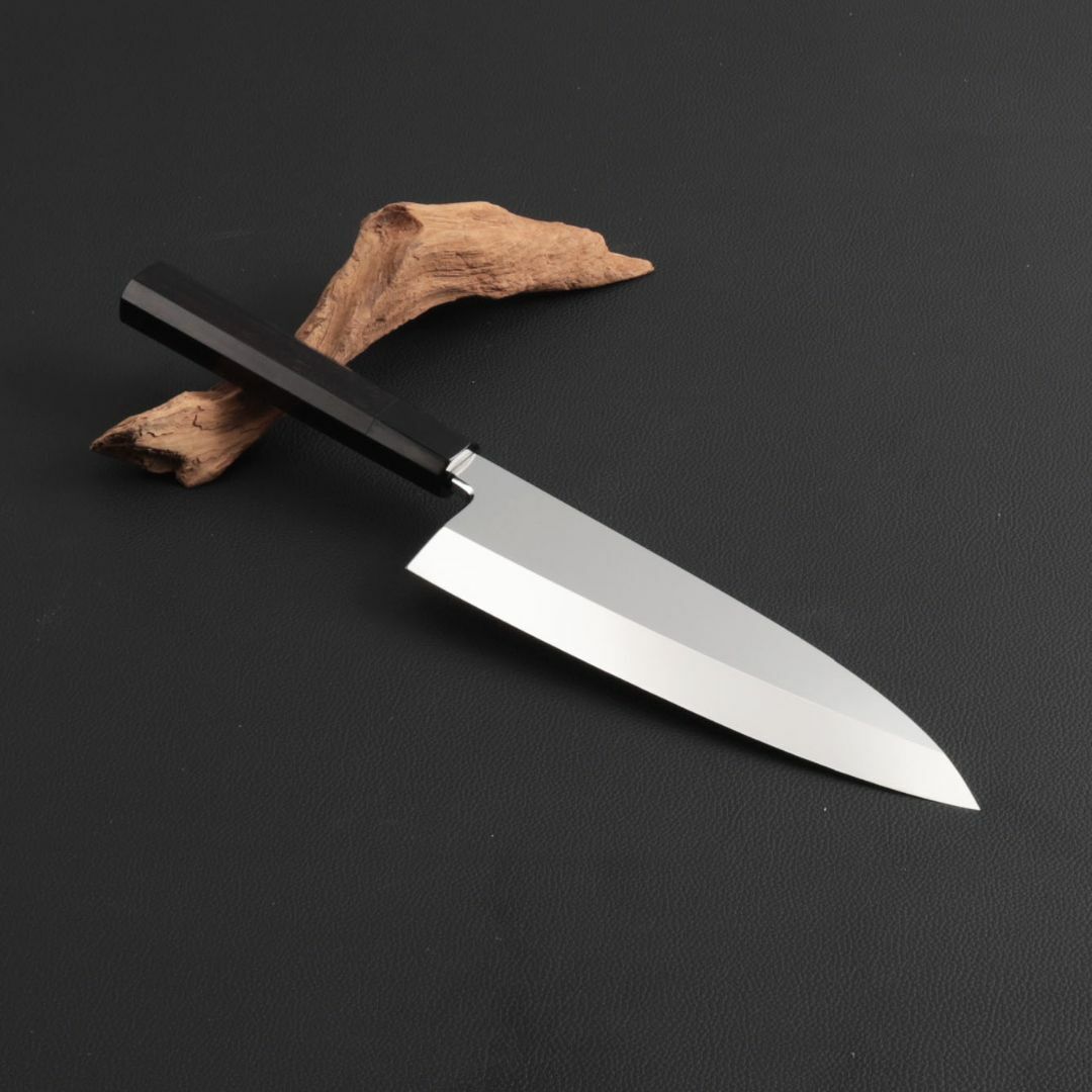 10702 鏡面仕上げ 出刃包丁 7寸 刺身包丁 黒檀黒水牛角八角柄 10702 鏡面仕上げ 出刃包丁 7寸 刺身包丁 黒檀黒水牛角八角柄