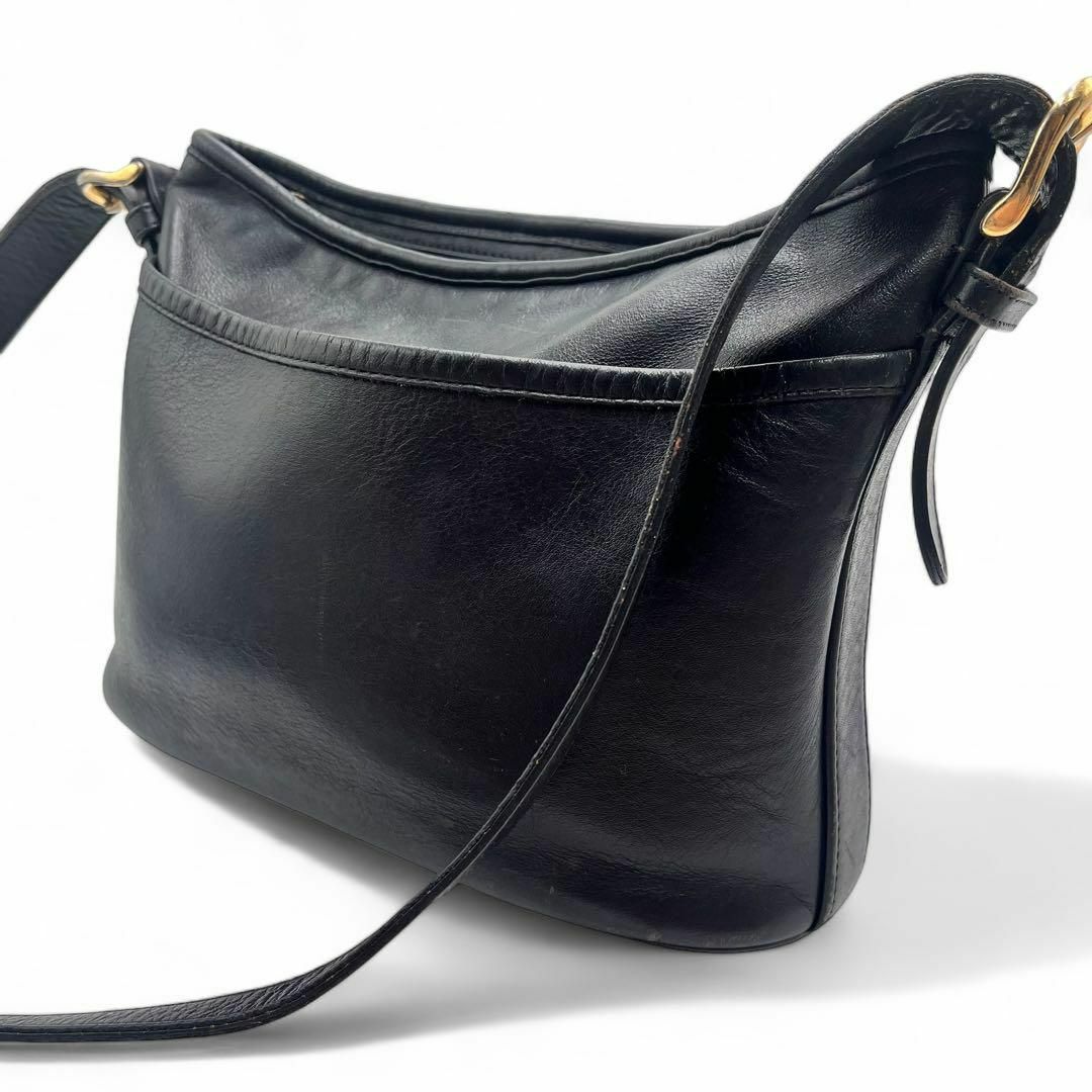 美品✨OLD COACH オールドコーチ ショルダーバッグ 斜め掛け 黒青 美品✨OLD COACH オールドコーチ ショルダーバッグ 斜め掛け 黒青