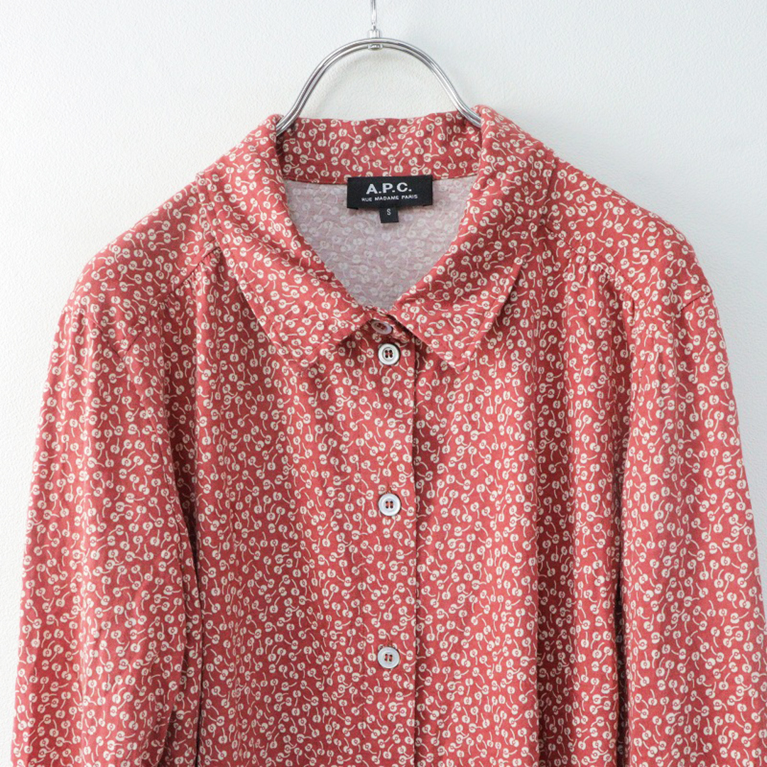 A.P.C - アーペーセー A.P.C. 小花柄 シャツ ブラウス S/レッド A.P.C - アーペーセー A.P.C. 小花柄 シャツ ブラウス S/レッド