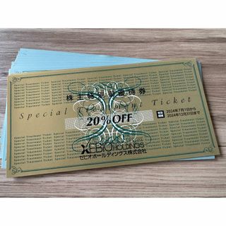 ゼビオ　株主優待　20%割引券4枚　10%割引券16枚(その他)