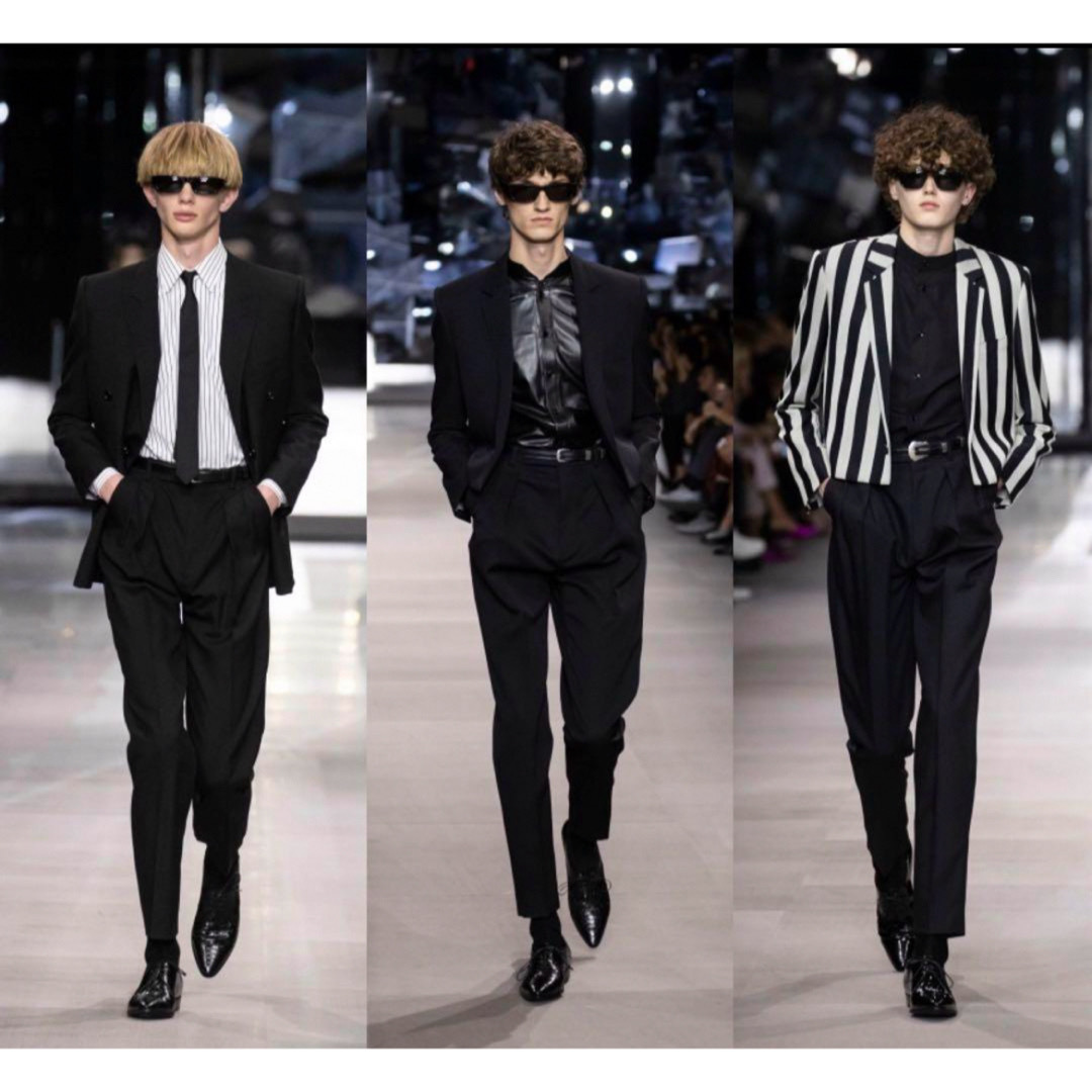 19SS Celine ウール100 ツープリーツ ニューウェーブパンツ 46 19SS Celine ウール100 ツープリーツ ニューウェーブパンツ 46
