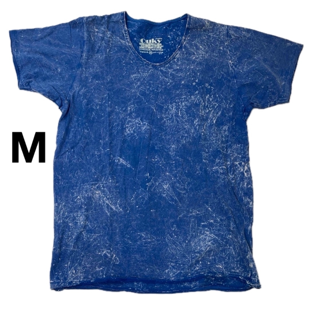 Ouky（オーキー）ヴィンテージウォッシュ 半袖Tシャツ タイ製 Uネック メンズのトップス(Tシャツ/カットソー(半袖/袖なし))の商品写真