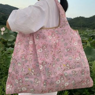 マイメロディ エコバッグ ① サンリオ 62×55cm 折り畳み マイメロ(キャラクターグッズ)