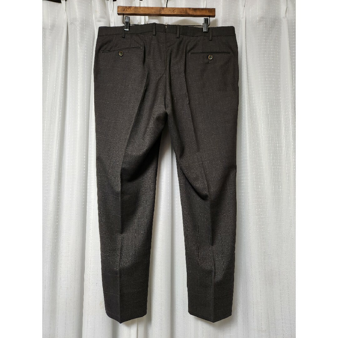 美品】ピーティートリノ ウィンドウ・ペンチェック ウール 濃茶 美品】ピーティートリノ ウィンドウ・ペンチェック ウール 濃茶