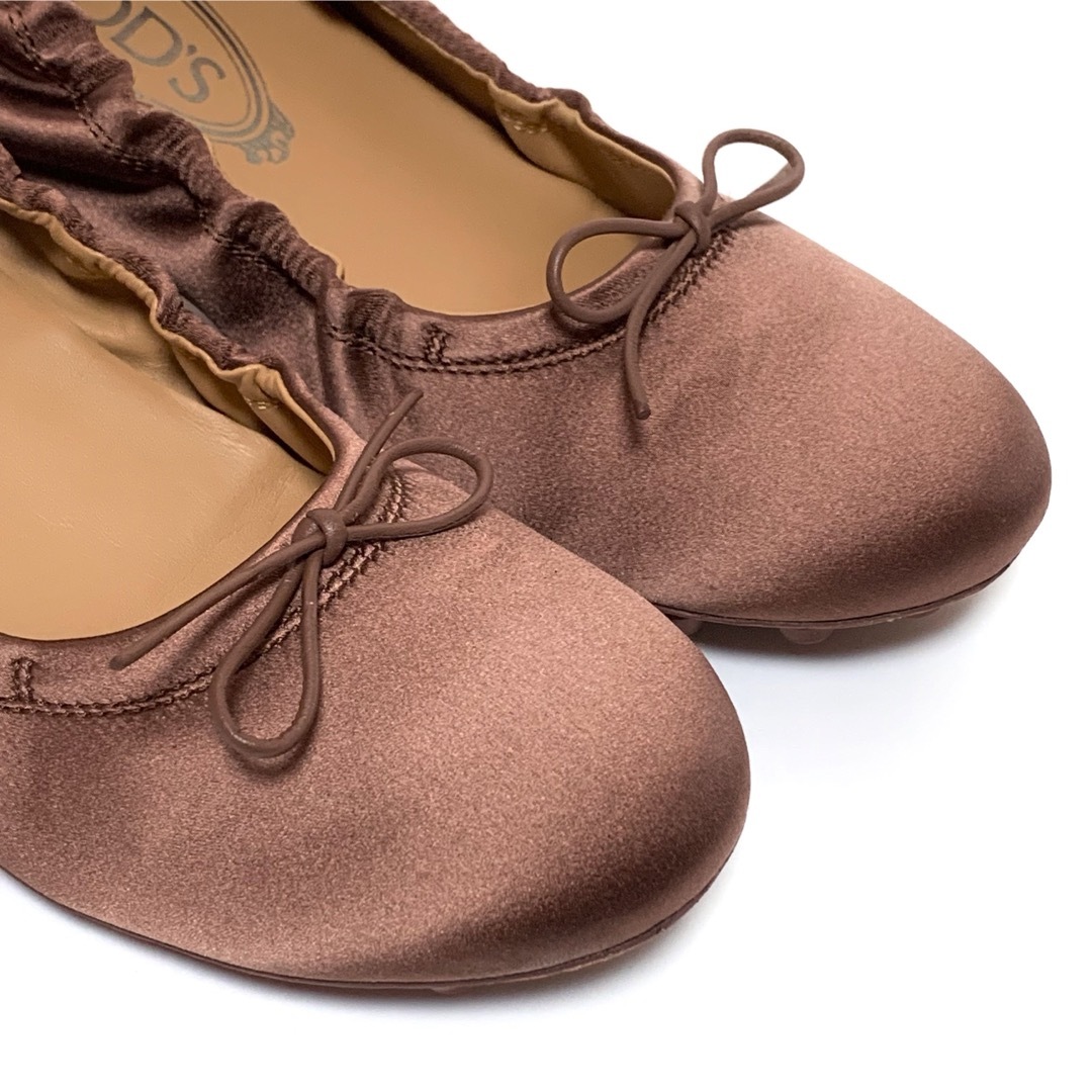 TOD'S - ☆良品 トッズ サテン生地 ラバーペブル バレエシューズ TOD'S - ☆良品 トッズ サテン生地 ラバーペブル バレエシューズ