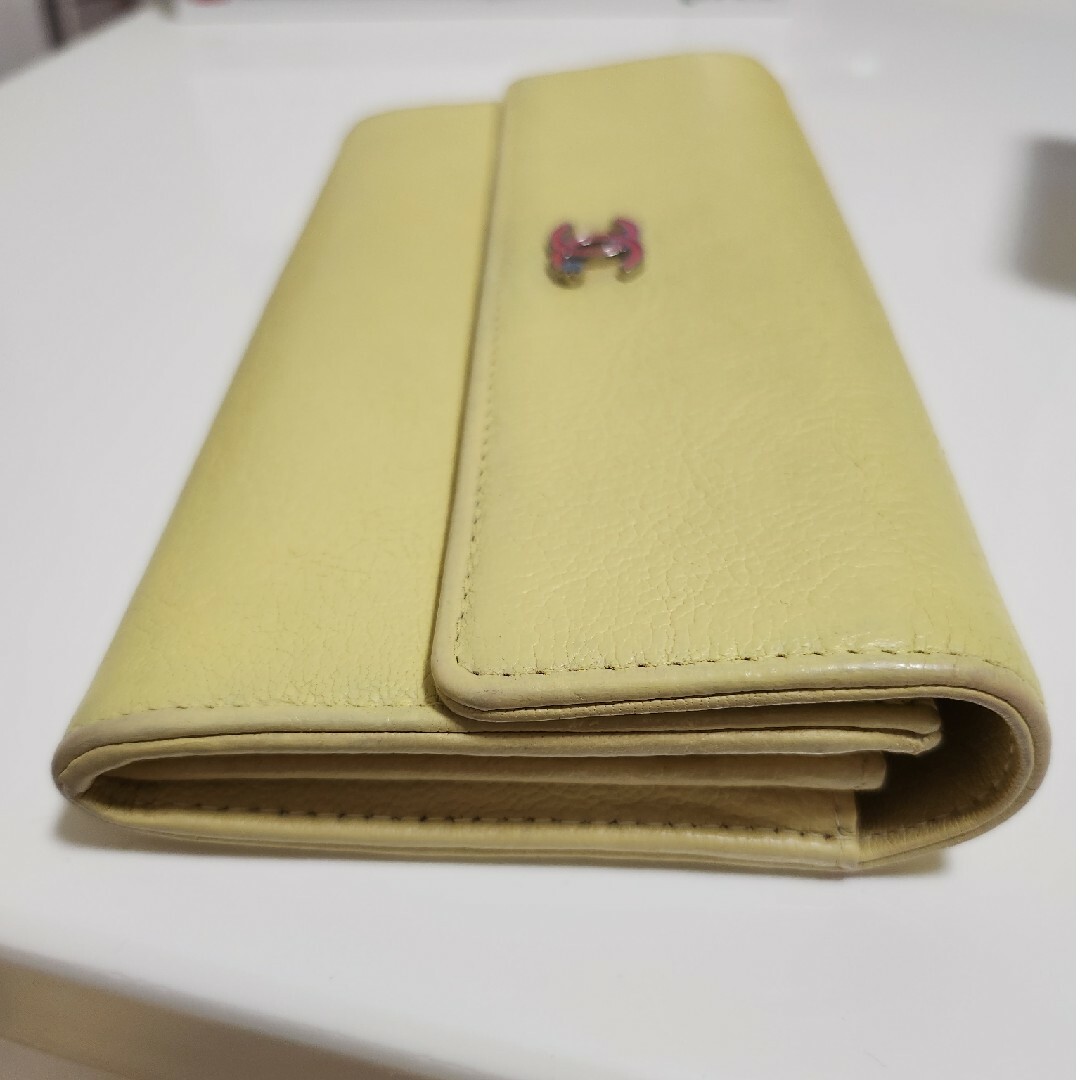 CHANEL - 正規品❣️美品CHANEL長財布キャビアスキンイエローの CHANEL - 正規品❣️美品CHANEL長財布キャビアスキンイエローの