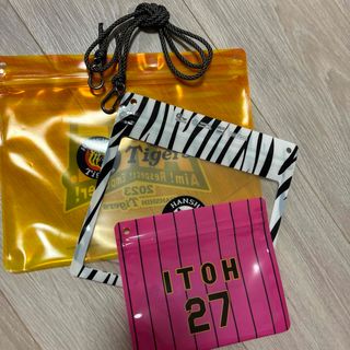 ハンシンタイガース(阪神タイガース)の阪神タイガース伊藤将司投手☆ジッパーバッグ(応援グッズ)