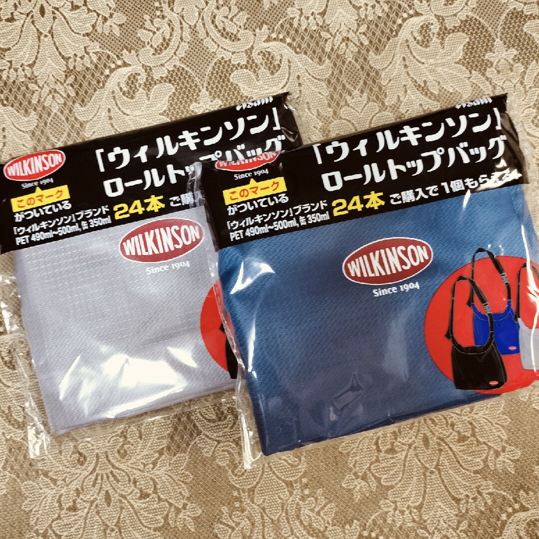 ♡ウィルキンソン♡ ロールトップバッグ グレー ネイビー《非売品》 エンタメ/ホビーのコレクション(ノベルティグッズ)の商品写真