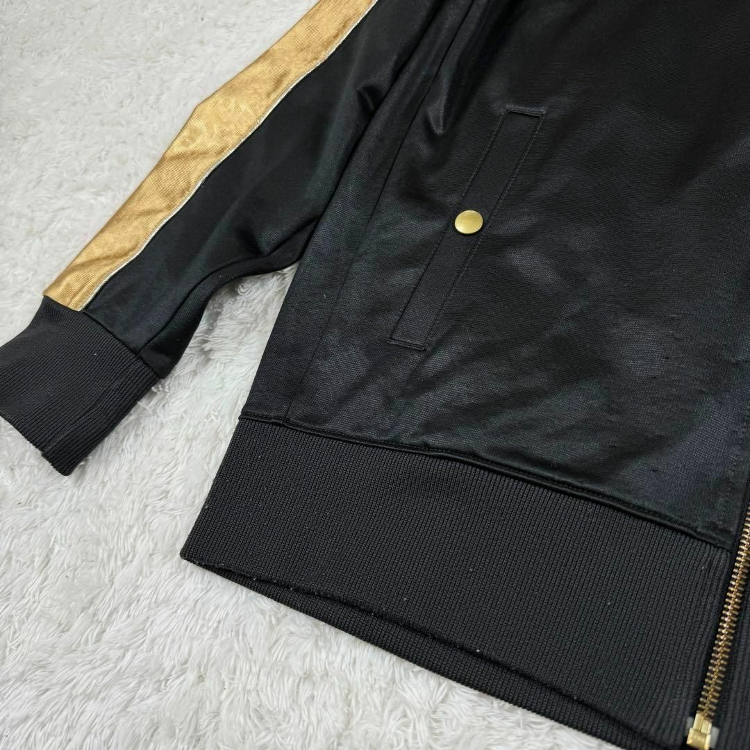 Champion - Champion ジャージ セットアップ 黒金 ゴールド でかロゴ M フード ジャージ