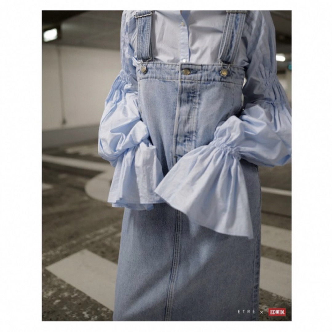 ETRE TOKYO キャンディースリーブタックシャツ ブルー ETRE TOKYO キャンディースリーブタックシャツ ブルー