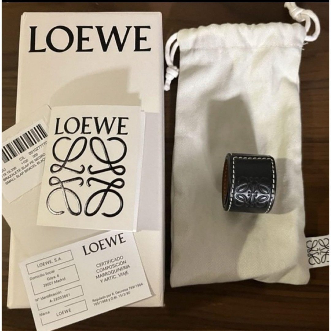 LOEWE レザーバングル 黒 ブレスレット/バングル LOEWE レザーバングル 黒 ブレスレット/バングル