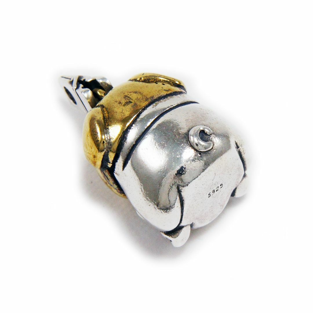 パグ 真鍮 925シルバーペンダント 925刻印あり ZAO-002 パグ 真鍮 925シルバーペンダント 925刻印あり ZAO-002