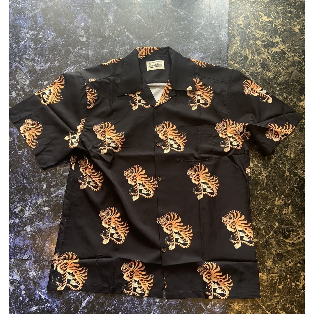WACKOMARIA タイガーハワイアンシャツ ブラック 18AW 李朝猫虎 WACKOMARIA タイガーハワイアンシャツ ブラック 18AW 李朝猫虎