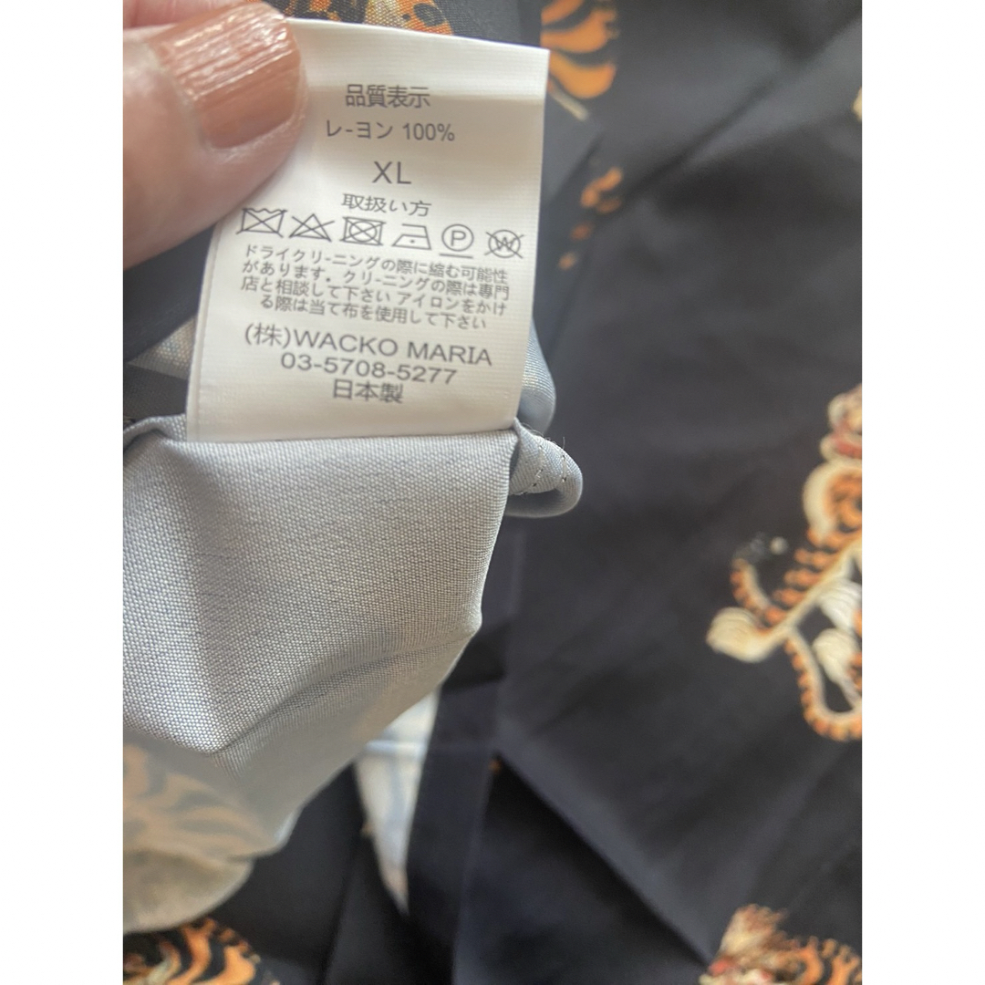 WACKOMARIA タイガーハワイアンシャツ ブラック 18AW 李朝猫虎 WACKOMARIA タイガーハワイアンシャツ ブラック 18AW 李朝猫虎