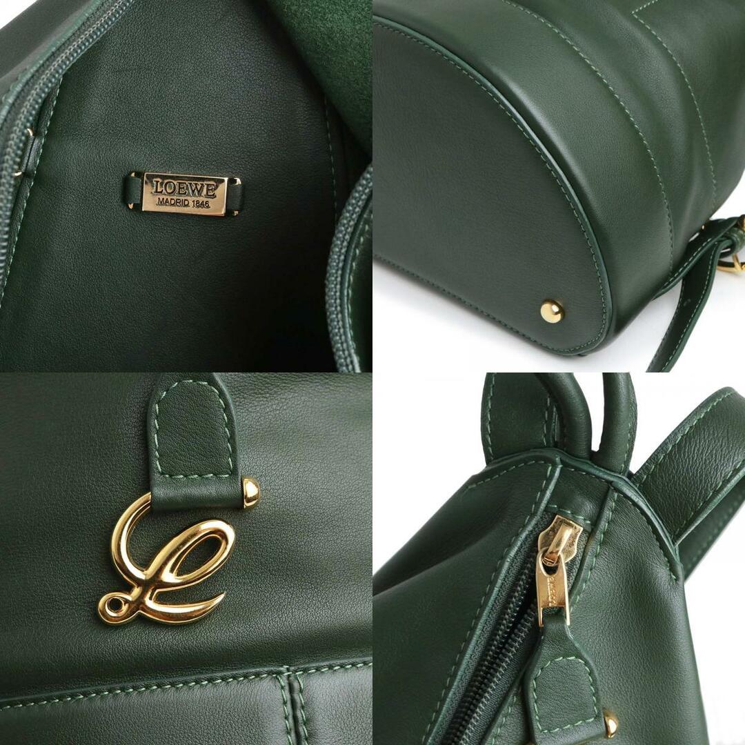 極 美品 ポーチ付 ロエベ アナグラム ロゴ レザー リュック 極 美品 ポーチ付 ロエベ アナグラム ロゴ レザー リュック
