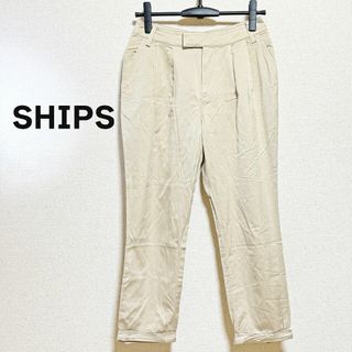 シップス(SHIPS)のSHIPS　シップス　パンツ　ベージュ　テーパード　美脚　クロップド丈　半端丈(クロップドパンツ)