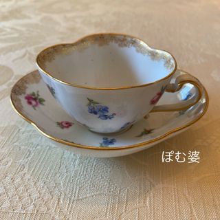 MEISSEN - 【古マイセン】カップ&ソーサー/クローバー型 MEISSEN - 【古マイセン】カップ&ソーサー/クローバー型
