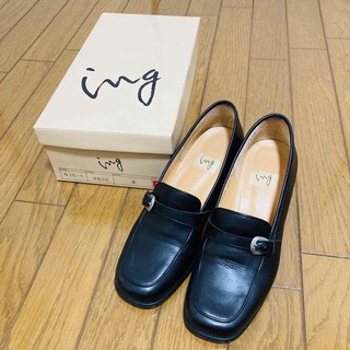 ing - ing イング 8500 23cm ブラック 黒 パンプス 革靴 ベルト 式