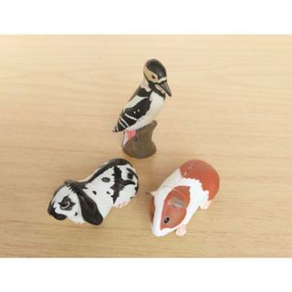 【新品】レトロ!動物の置物'(3つ)(置物)