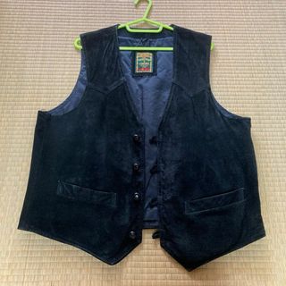 メンズ　本革製　ベスト　Lサイズ相当(ベスト)
