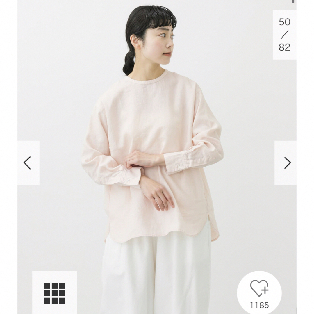 かぐれ - 新品タグ付◉ PINK かぐれ リネンクルーネックプル かぐれ - 新品タグ付◉ PINK かぐれ リネンクルーネックプル