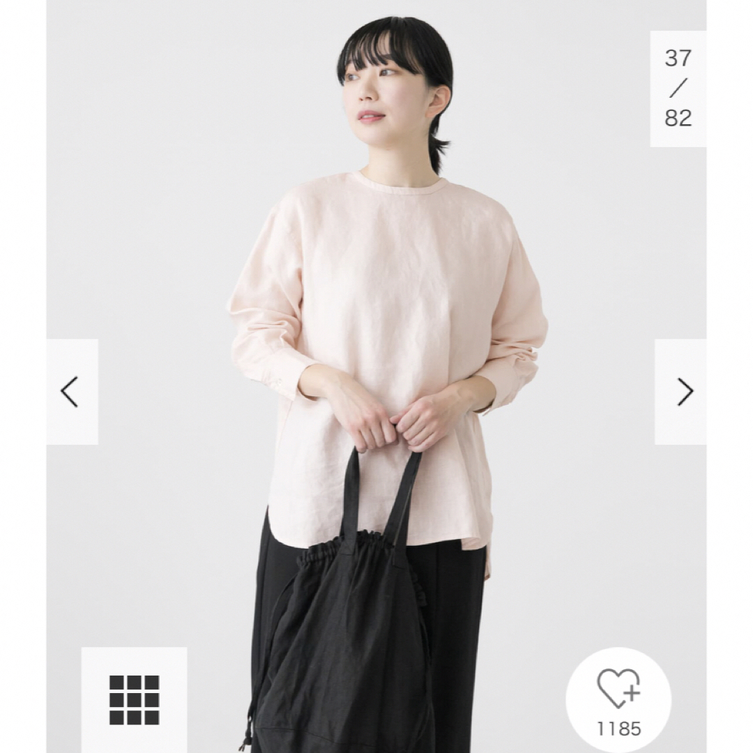 かぐれ - 新品タグ付◉ PINK かぐれ リネンクルーネックプル かぐれ - 新品タグ付◉ PINK かぐれ リネンクルーネックプル