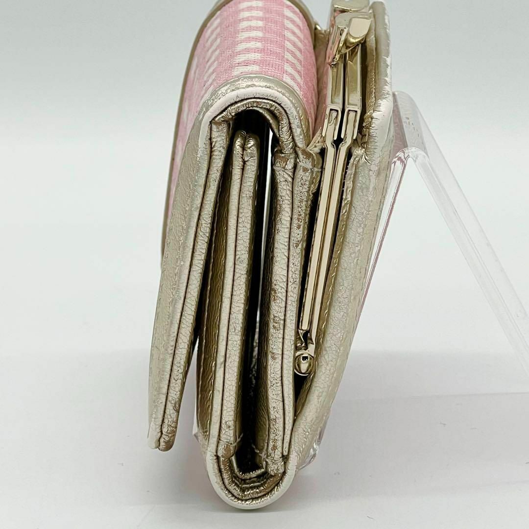✨良品✨ヴィヴィアンウエストウッド がま口 三つ折財布 ギンガ ✨良品✨ヴィヴィアンウエストウッド がま口 三つ折財布 ギンガ