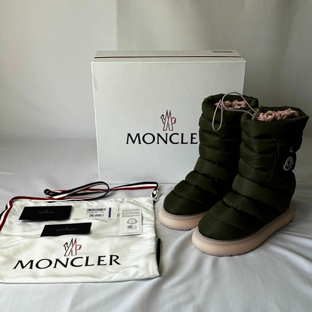 MONCLER - MONCLER GAIA POCKET MID スノー ブーツ カーキ 40の MONCLER - MONCLER GAIA POCKET MID スノー ブーツ カーキ 40の