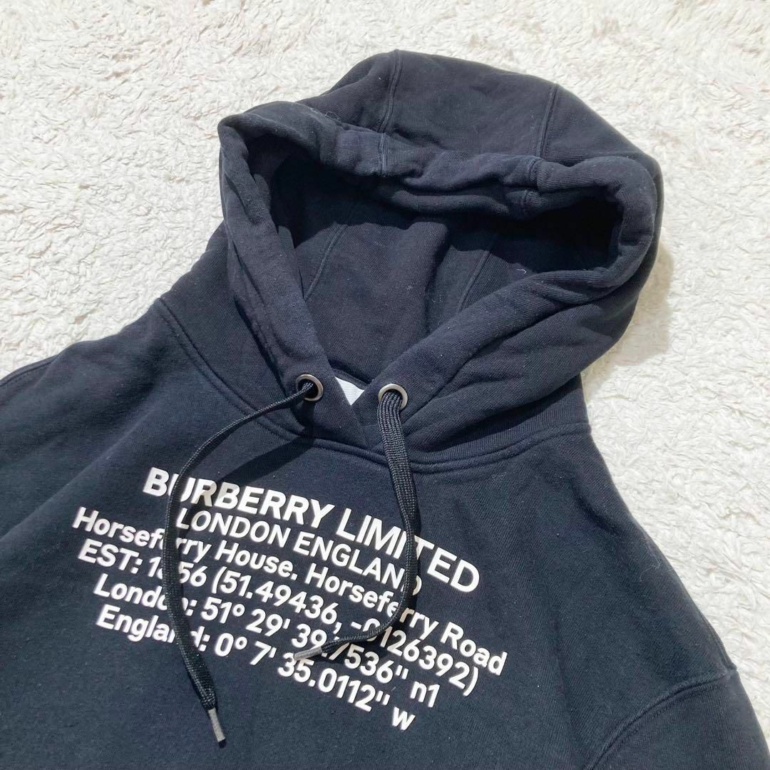 現行☆極美品】BURBERRY パーカー フーディー 英字 ロゴ ブラック L 現行☆極美品】BURBERRY パーカー フーディー 英字 ロゴ ブラック L