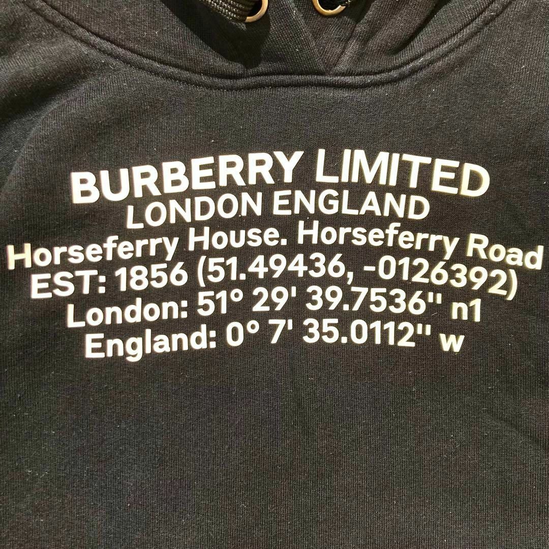 現行☆極美品】BURBERRY パーカー フーディー 英字 ロゴ ブラック L 現行☆極美品】BURBERRY パーカー フーディー 英字 ロゴ ブラック L