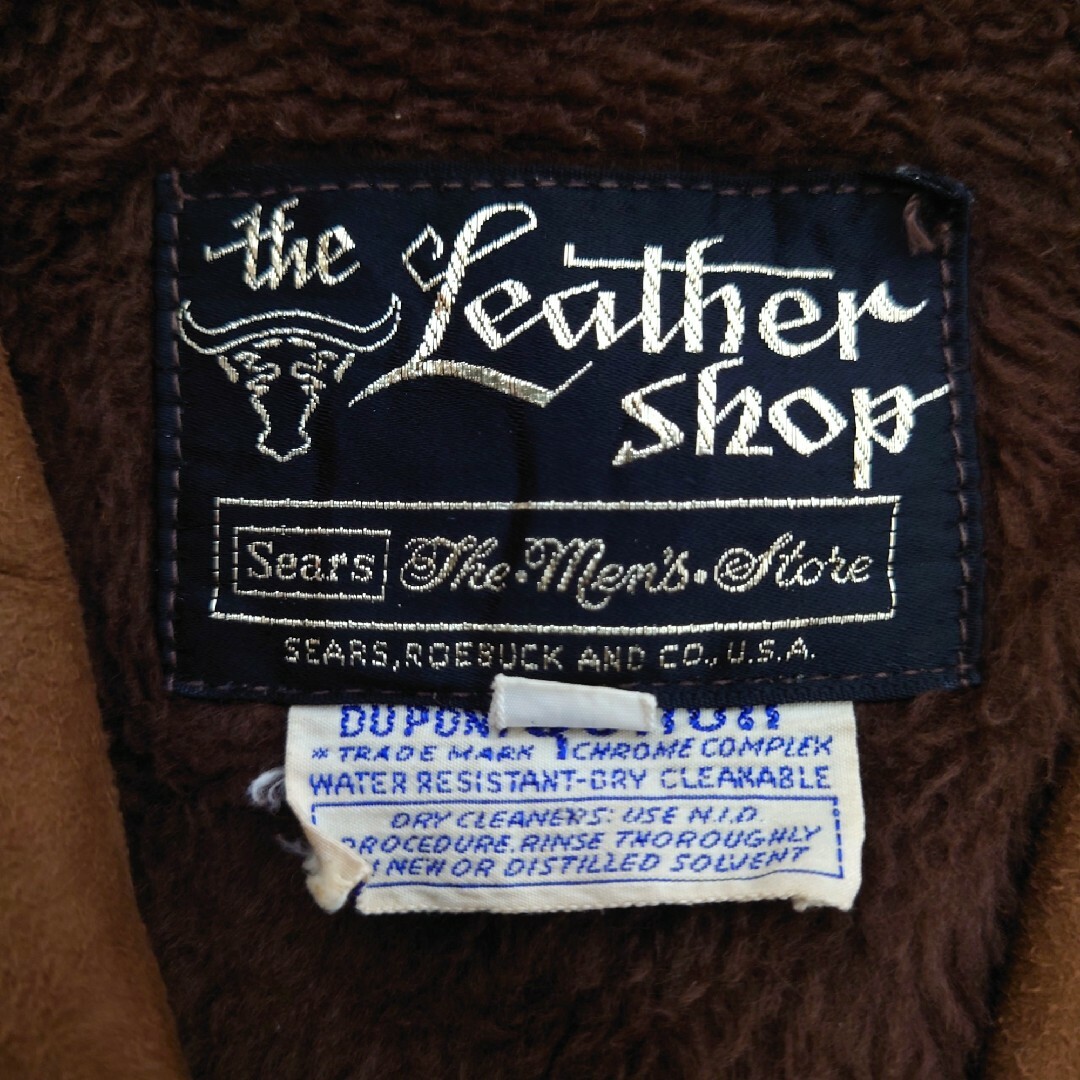 Sears】60~70's ボアライナー付き レザージャケット A-2121の Sears】60~70's ボアライナー付き レザージャケット A-2121の