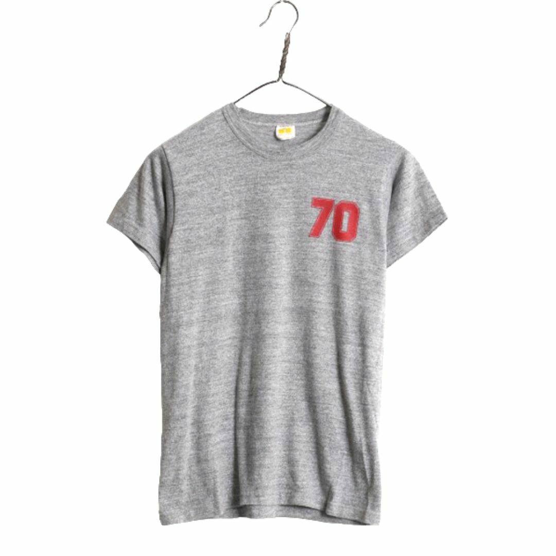 70s USA製 ラッセル ナンバリング プリント Tシャツ S 小さめ 70s USA製 ラッセル ナンバリング プリント Tシャツ S 小さめ