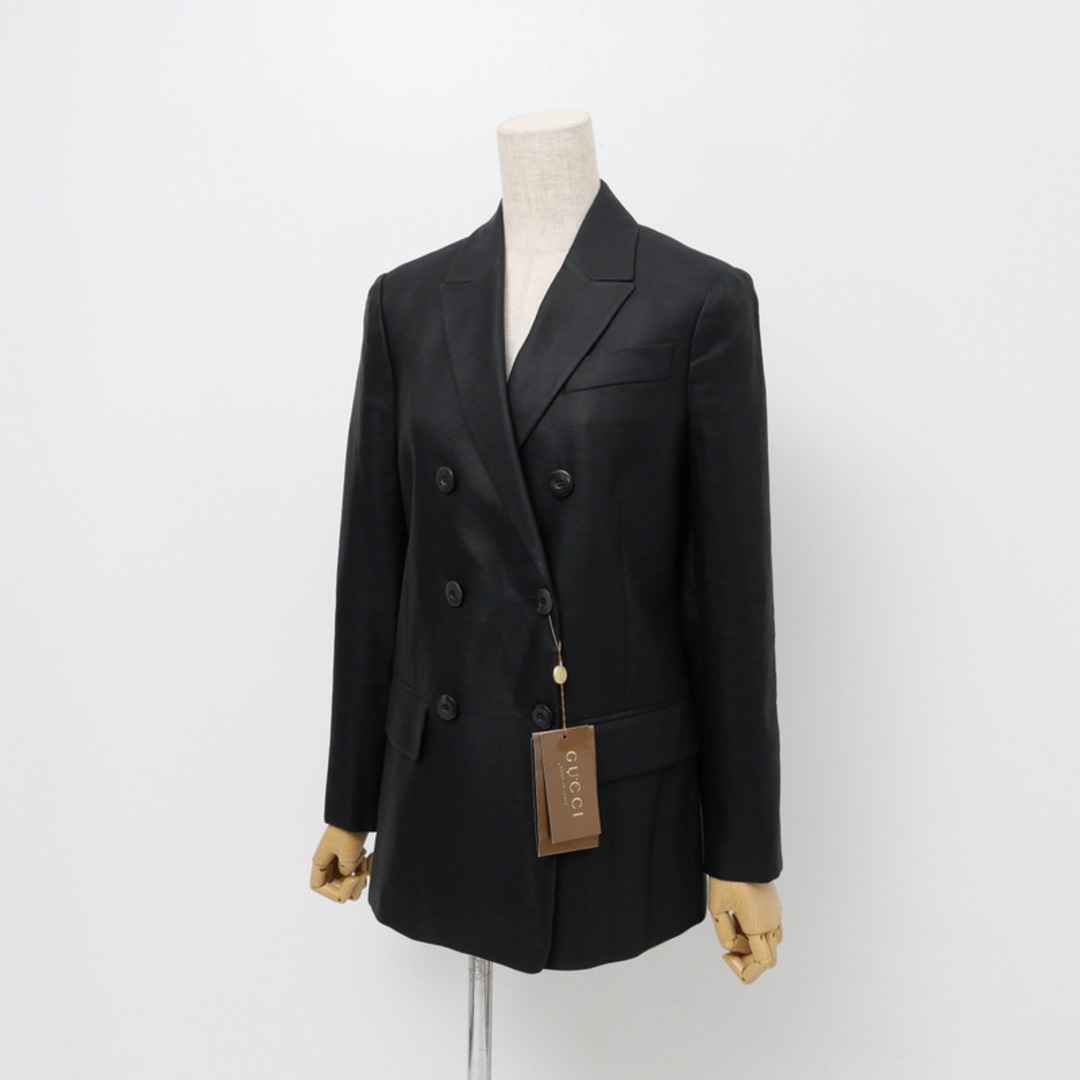 GUCCI - ■未使用品■GUCCI グッチ テーラードジャケット サイズ40 リネン×シルク ダブルブレスト イタリア製 20240722/RA0550