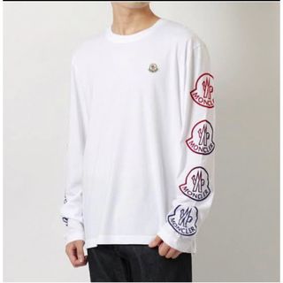 新品】モンクレール ロンT おいかけ 白 メンズ Mサイズ 新品】モンクレール ロンT おいかけ 白 メンズ Mサイズ