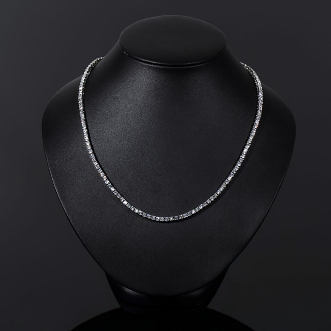 テニスネックレス テニスチェーン 3mm CZダイヤ（キュービック