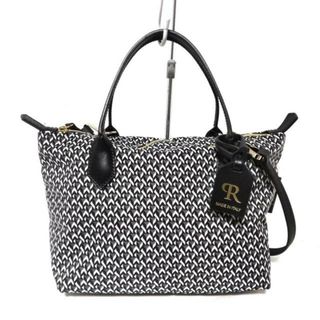 ROBERTA PIERI(ロベルタピエリ) ハンドバッグ - 黒×グレー×ライトグレー ナイロン×レザー(ハンドバッグ)