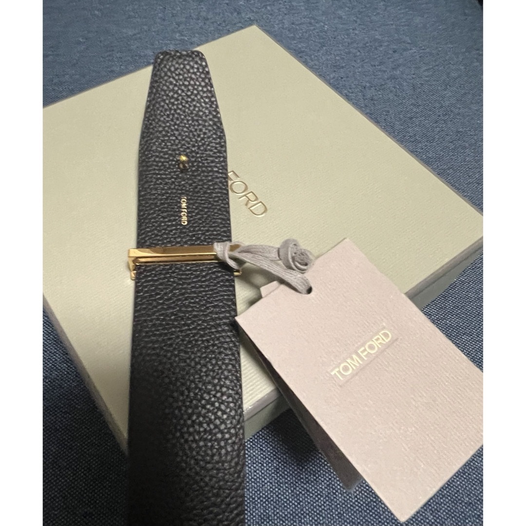 新品 Tom Ford Tロゴ リバーシブル レザー ベルト サイズEU80 新品 Tom Ford Tロゴ リバーシブル レザー ベルト サイズEU80