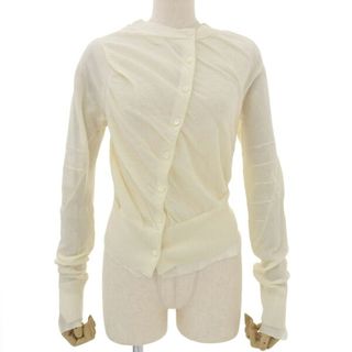 サカイ(sacai)の◆美品◆ サカイ sacai 異素材 レイヤード シフォン ニット カーディガン アイボリー レディース size1 20-05200 2020SS [Y03008](カーディガン)