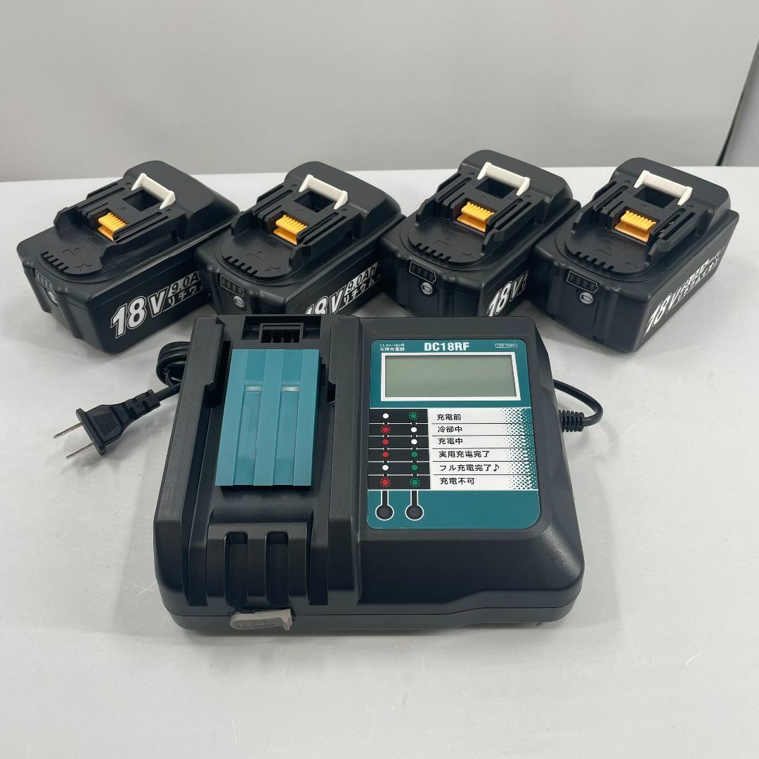 A マキタ makita 互換 DC18RF×1台+BL1890B×4個 セット 工具 A マキタ makita 互換 DC18RF×1台+BL1890B×4個 セット 工具