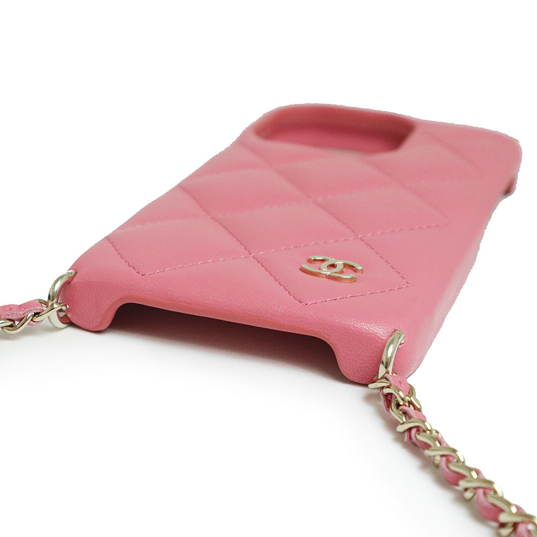 CHANEL - シャネル マトラッセ パール チェーン ショルダー 携帯 CHANEL - シャネル マトラッセ パール チェーン ショルダー 携帯
