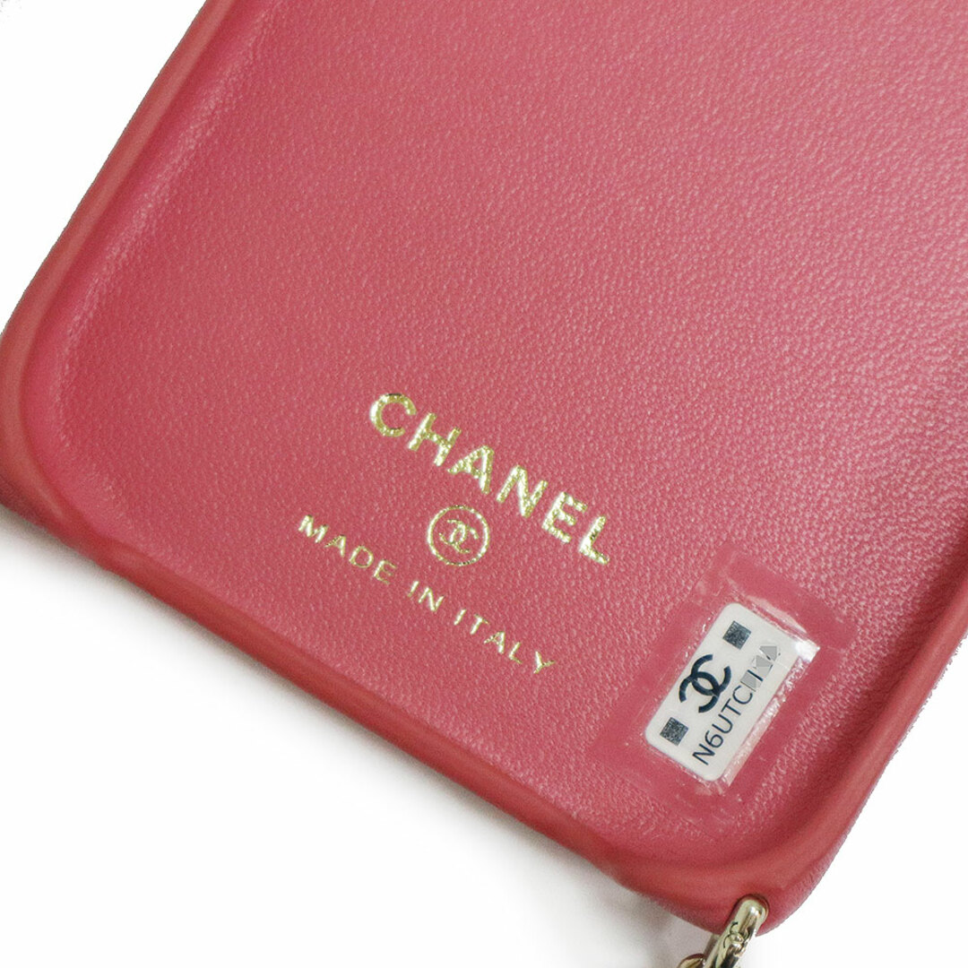 CHANEL - シャネル マトラッセ パール チェーン ショルダー 携帯 CHANEL - シャネル マトラッセ パール チェーン ショルダー 携帯
