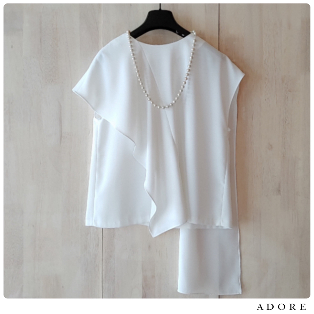 ◇幻◇ 希少レア ADORE 定価2.8万円 アシンメトリージョーゼット ◇幻◇ 希少レア ADORE 定価2.8万円 アシンメトリージョーゼット